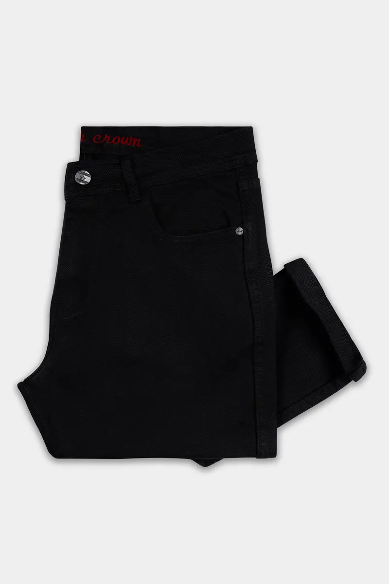 Noctis-Sable Black Clean Look Stretchable Denim 5