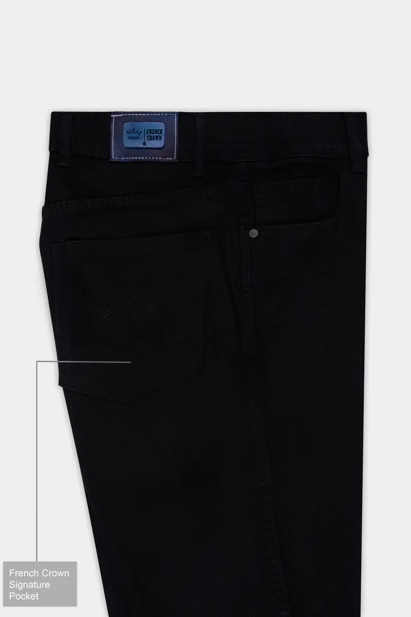 Noctis-Sable Black Clean Look Stretchable Denim 7