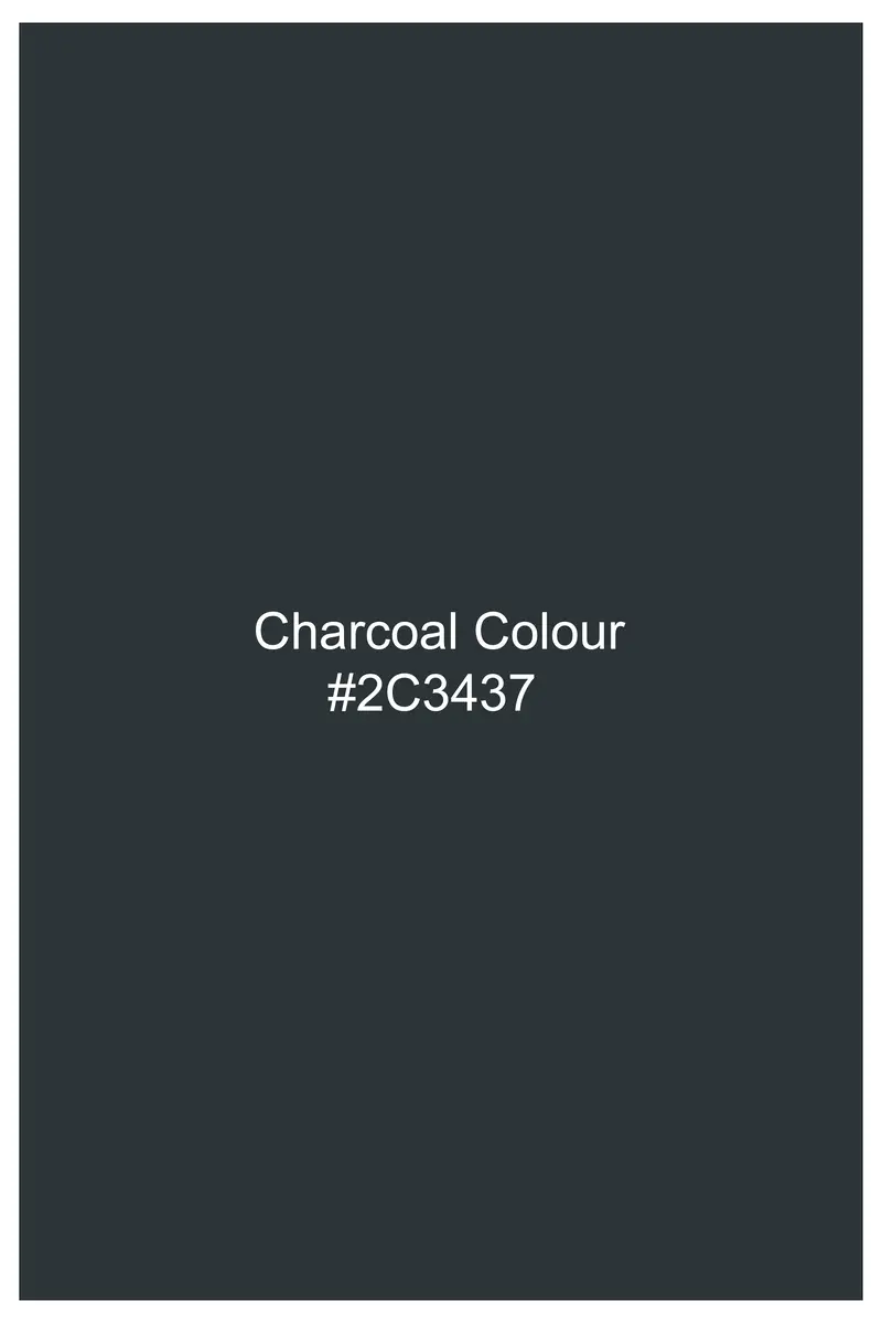 Nocturo-Charcoal Gray Subtle Sheen Super Soft Premium Cotton Cut Away Collar Dress Shirt 7