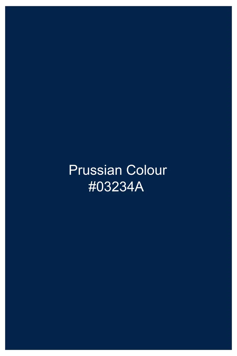 Nocturo Prussian Blue Subtle Sheen Super Soft Premium Cotton Tuxedo Dress Shirt 9