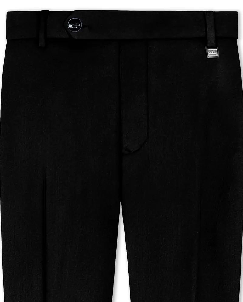 Noirelle-Jade Black Velvet Stretchable Waistband Pant 1