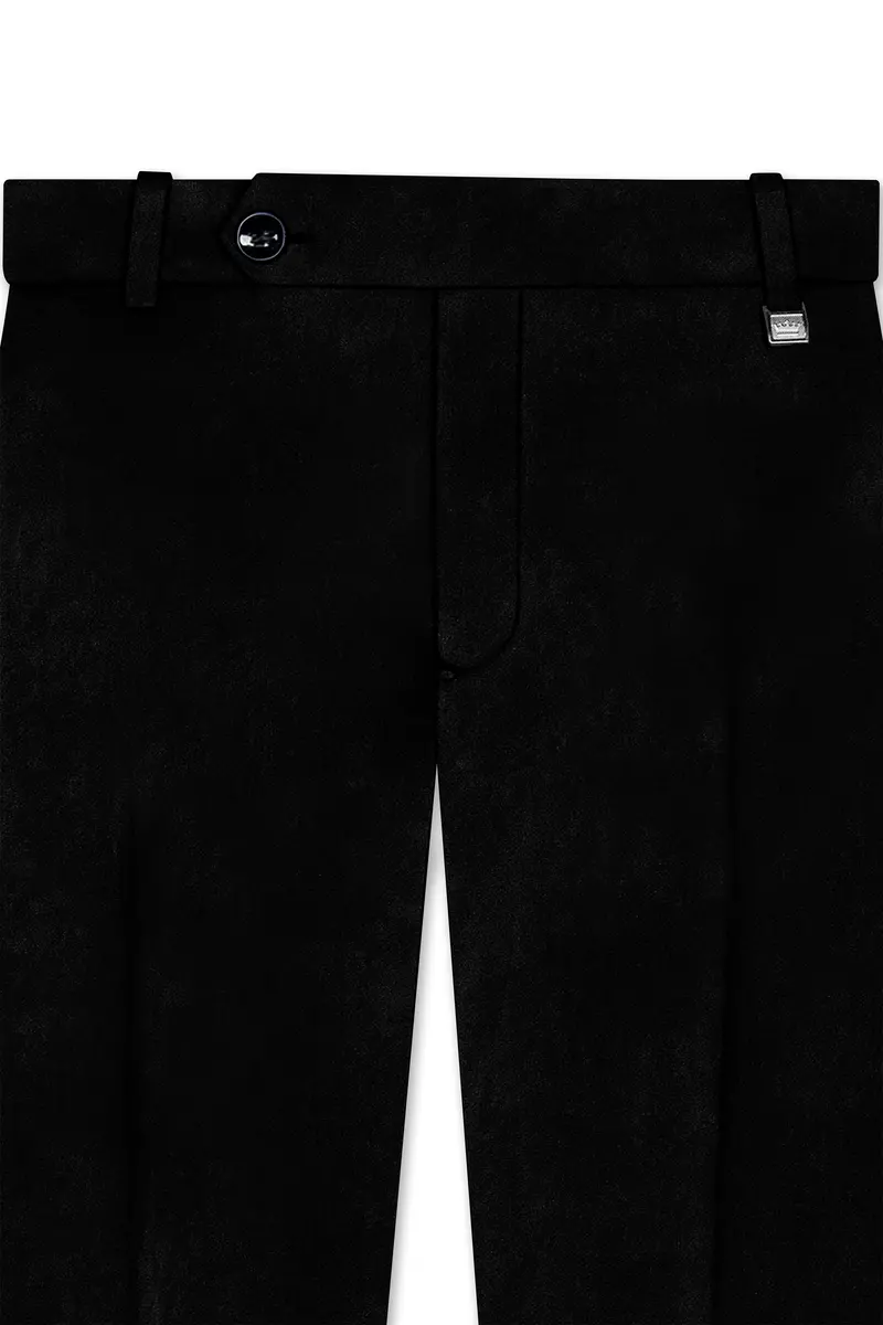 Noirelle-Jade Black Velvet Stretchable Waistband Pant 2