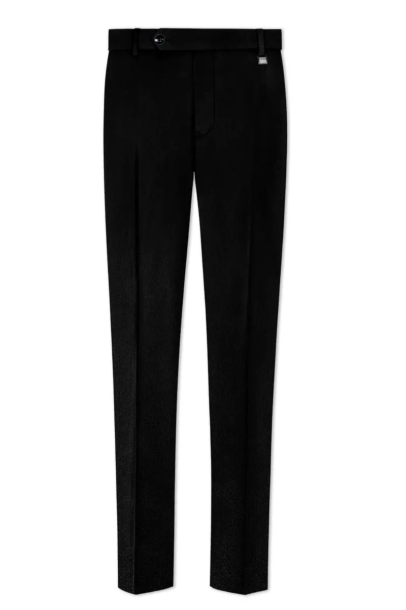 Noirelle-Jade Black Velvet Stretchable Waistband Pant 4
