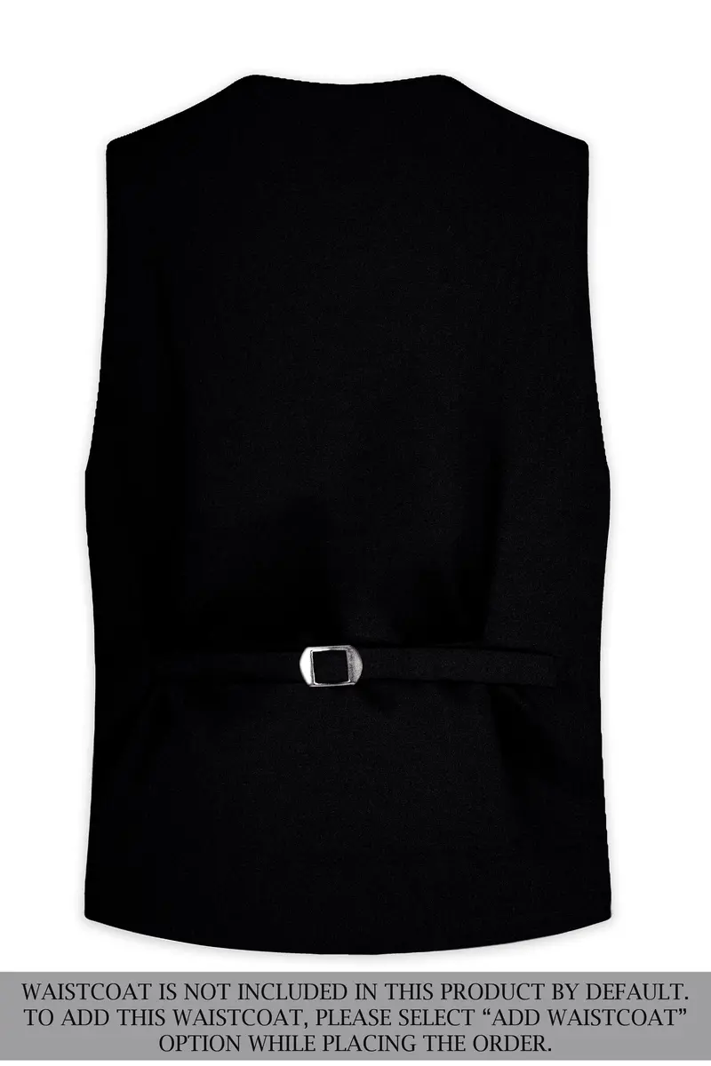 Noirex-Korean Black ( The Best Black We Have ) 4-Way Stretch Wrinkle-Free Single Breasted Suit 17