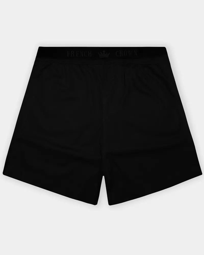 Noirflex-Jade Black Elastane Stretch Luxurious Linen Boxer 1