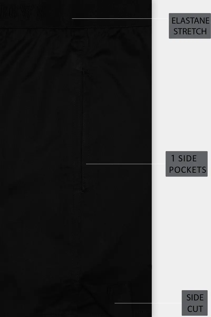 Noirflex-Jade Black Elastane Stretch Subtle Sheen Super Soft Premium Cotton Boxer 6