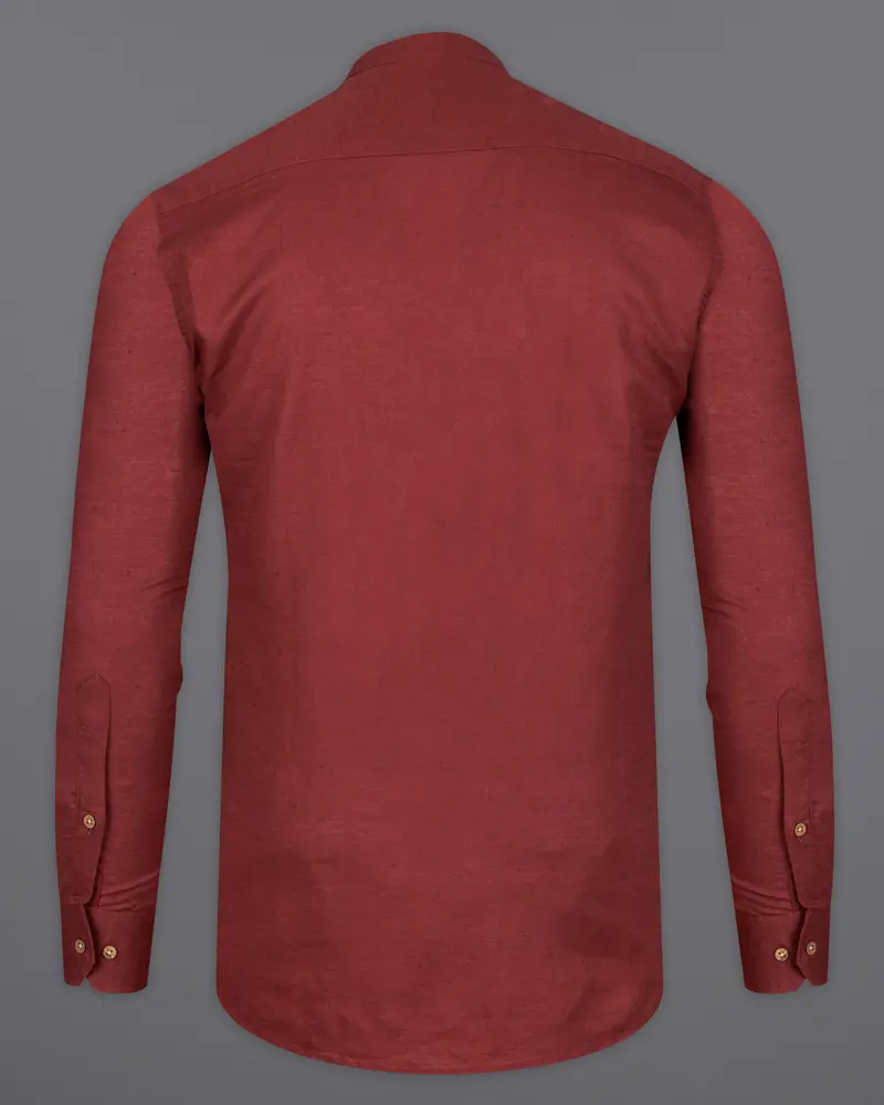 Nutmeg Brown Luxurious Linen Kurta Shirt 7