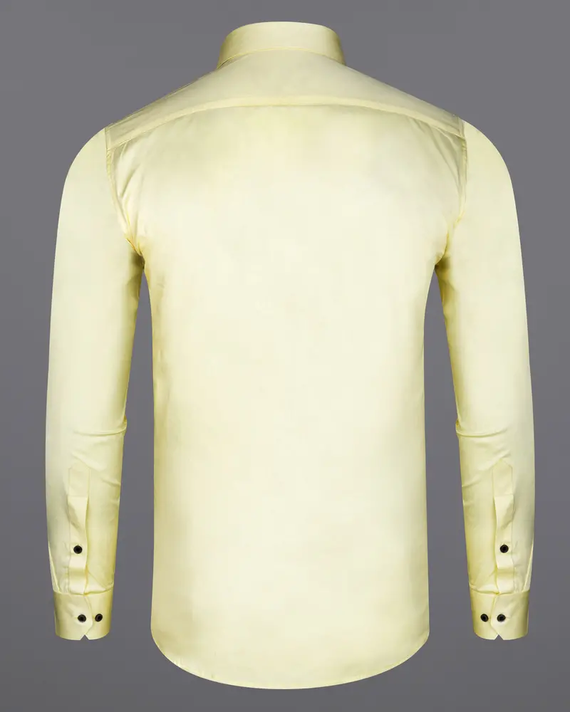 Oasis Yellow Subtle Sheen Super Soft Premium Cotton Shirt 6