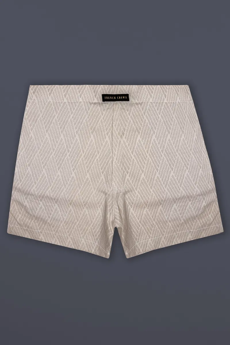 Oat Swirl-Swirl Cream Printed Poplin Premium Cotton Boxer 2