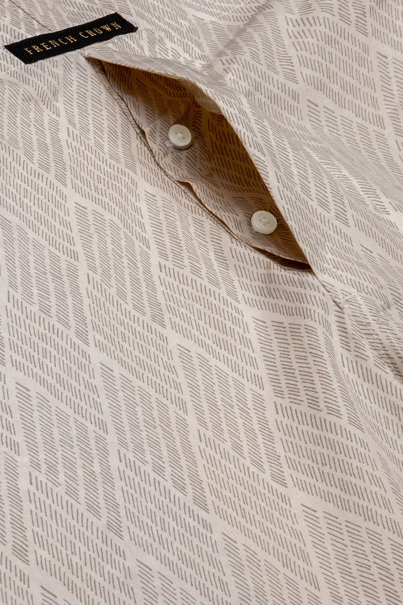 Oat Swirl-Swirl Cream Printed Poplin Premium Cotton Boxer 4