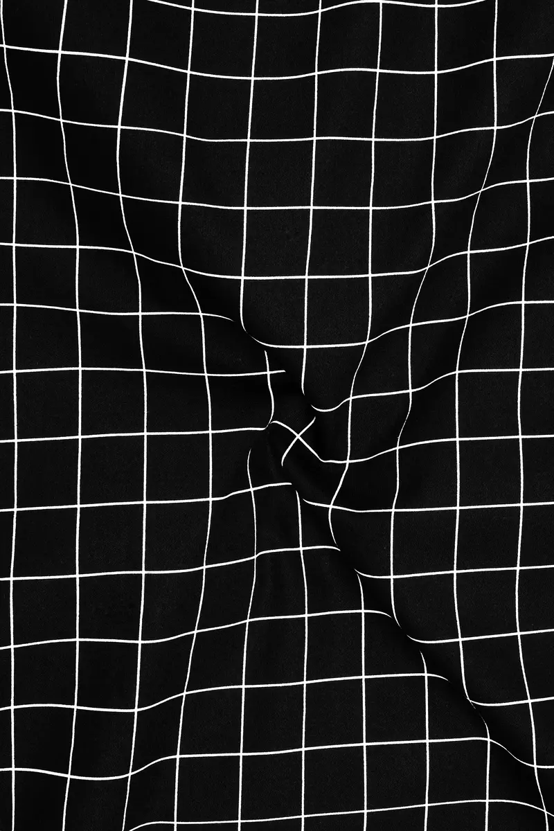 Obsidian-Jade Black And Bright White Windowpane Subtle Sheen Super Soft Premium Cotton Dress Shirt 3