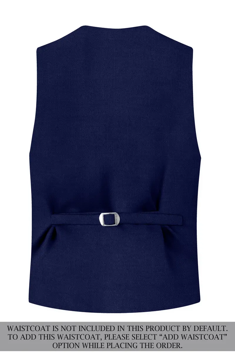 Obsidio-Ebony Navy Blue Wool Rich Slight Stretch Double Breasted Suit 17