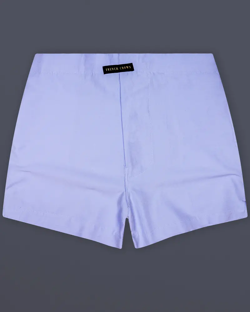 Ocean-Biloba Blue Solid Oxford Premium Cotton Boxer 1