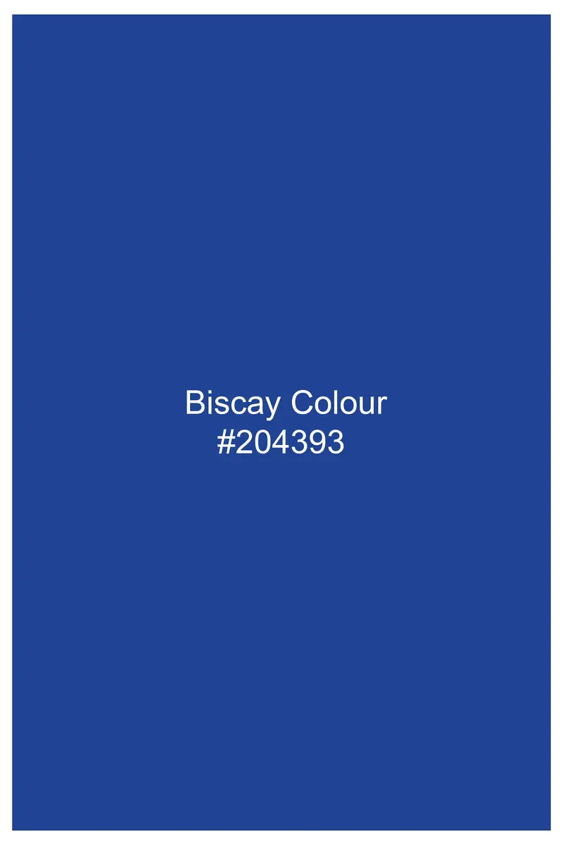 Oceanic-Biscay Blue Jacquard Textured Premium Cotton Semi Formal Shirt 6