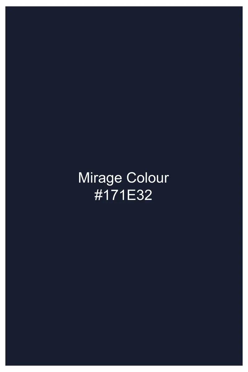 Oceanmirage-Blue Stripes Dobby Textured Premium Giza Cotton Dress Shirt 7