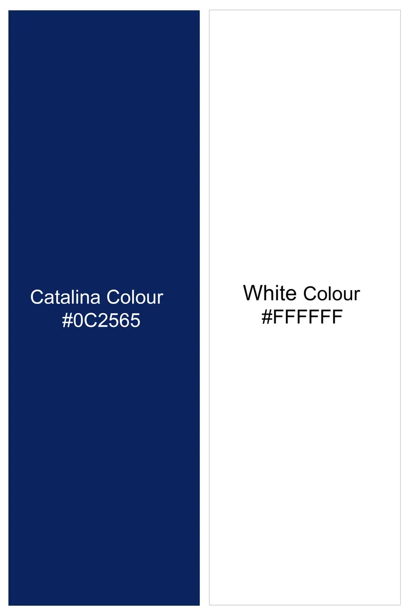 Oceanor-Catalina Blue And Bright White Striped Subtle Sheen Super Soft Premium Cotton Dress Shirt 7