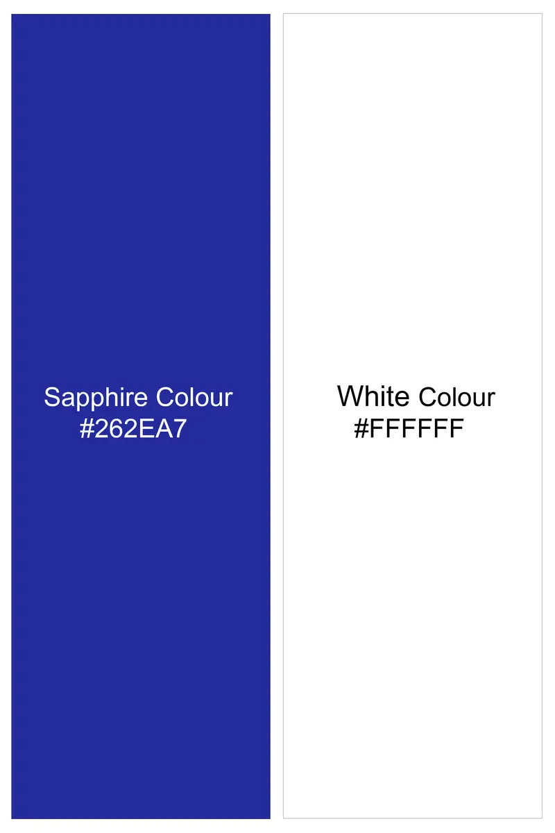 Oceawhite-Sapphire Blue And Bright White Striped Super Soft Premium Dress Shirt 7