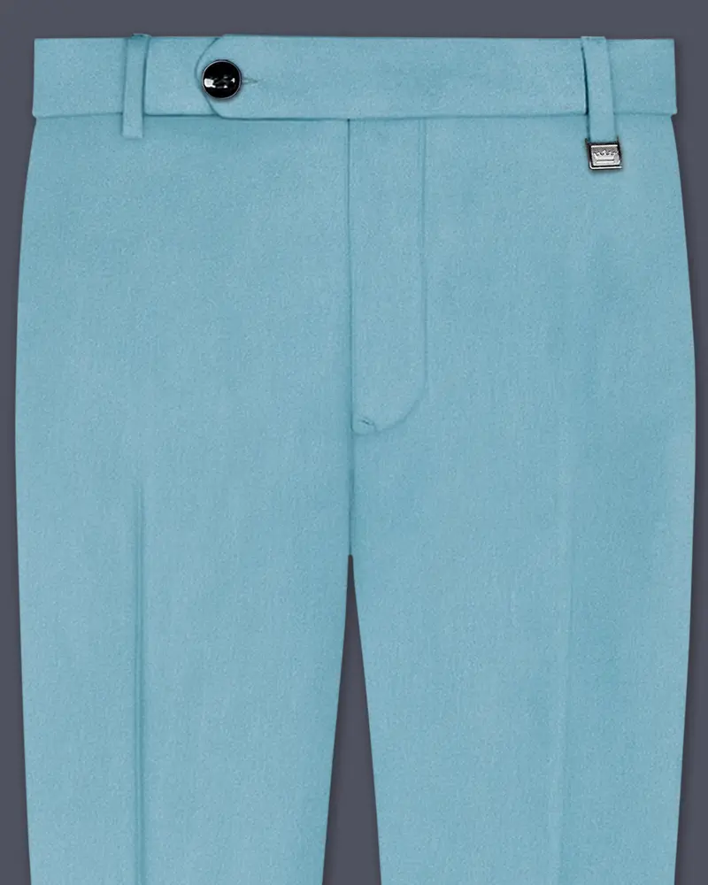 Ocevel-Naptune Blue Velvet Stretchable Waistband Pant 1