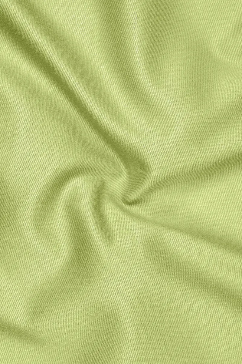 Ochre-Tan Green Wool Rich Slight Stretch Waistcoat 3