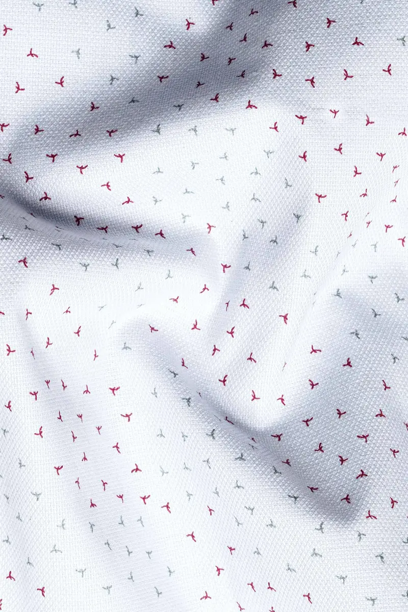 Off White Dobby Textured Premium Giza Cotton Shirt 2