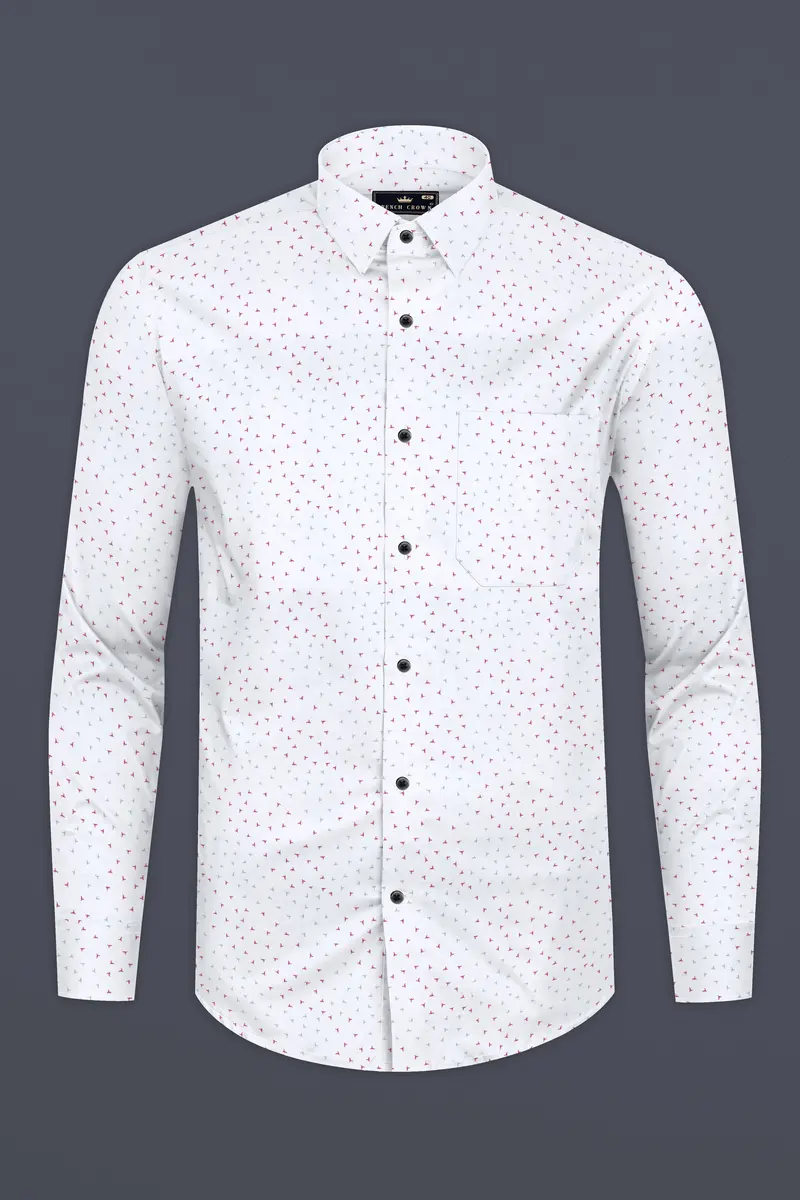 Off White Dobby Textured Premium Giza Cotton Shirt 3