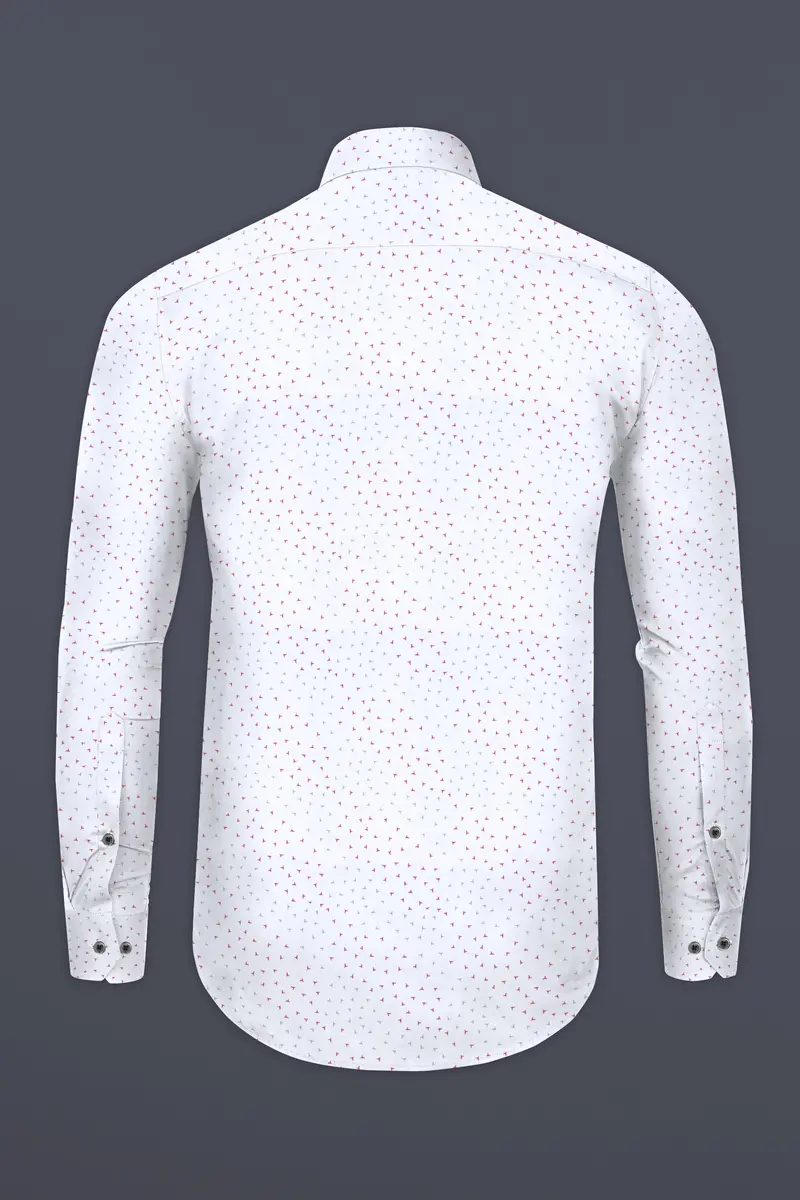Off White Dobby Textured Premium Giza Cotton Shirt 5