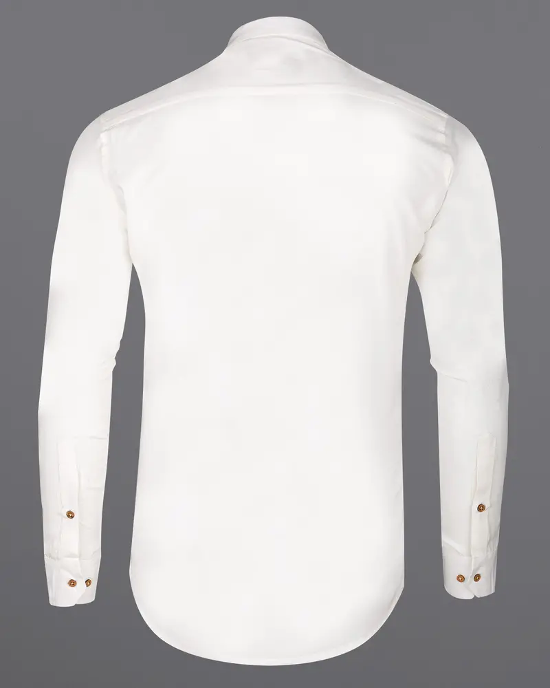 Off White Premium Tencel Kurta Shirt 7