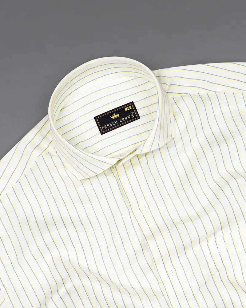 Off-White Striped Luxurious Linen Shirt 4