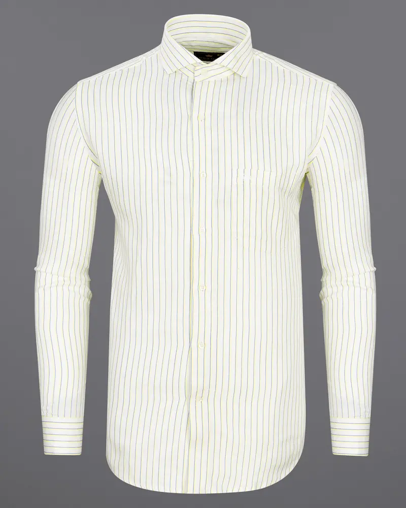 Off-White Striped Luxurious Linen Shirt 5