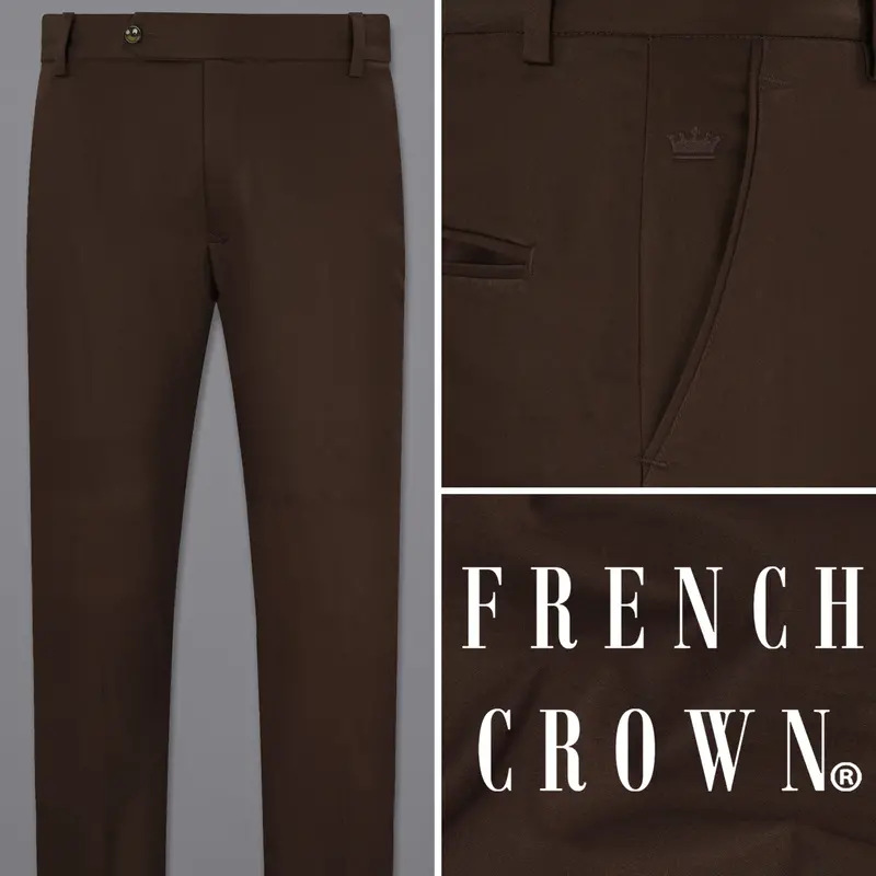 Oil Brown Belt Closure Pant 1