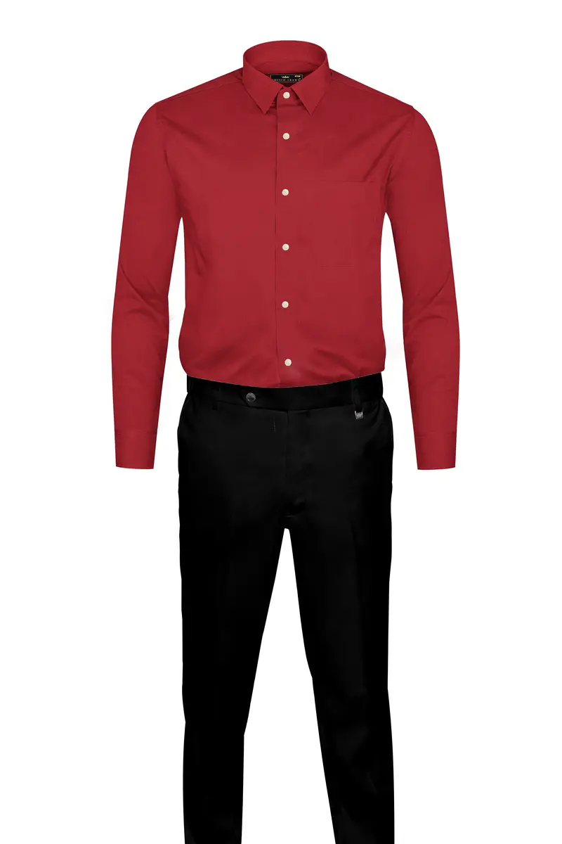 Old Brick Red Heavyweight Luxurious Linen Shirt 6