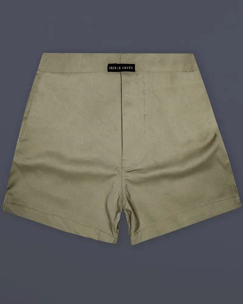 Olive Haze Solid Twill Premium Cotton Boxer 1