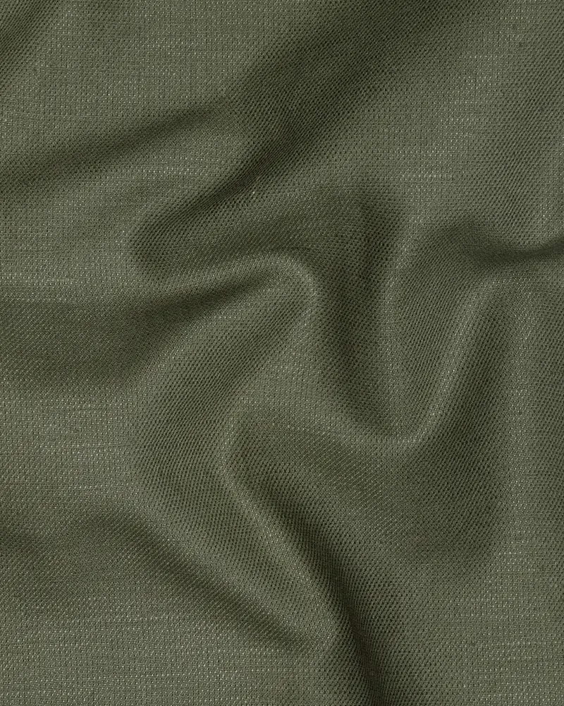 Olive Luxurious Linen Waistcoat 3