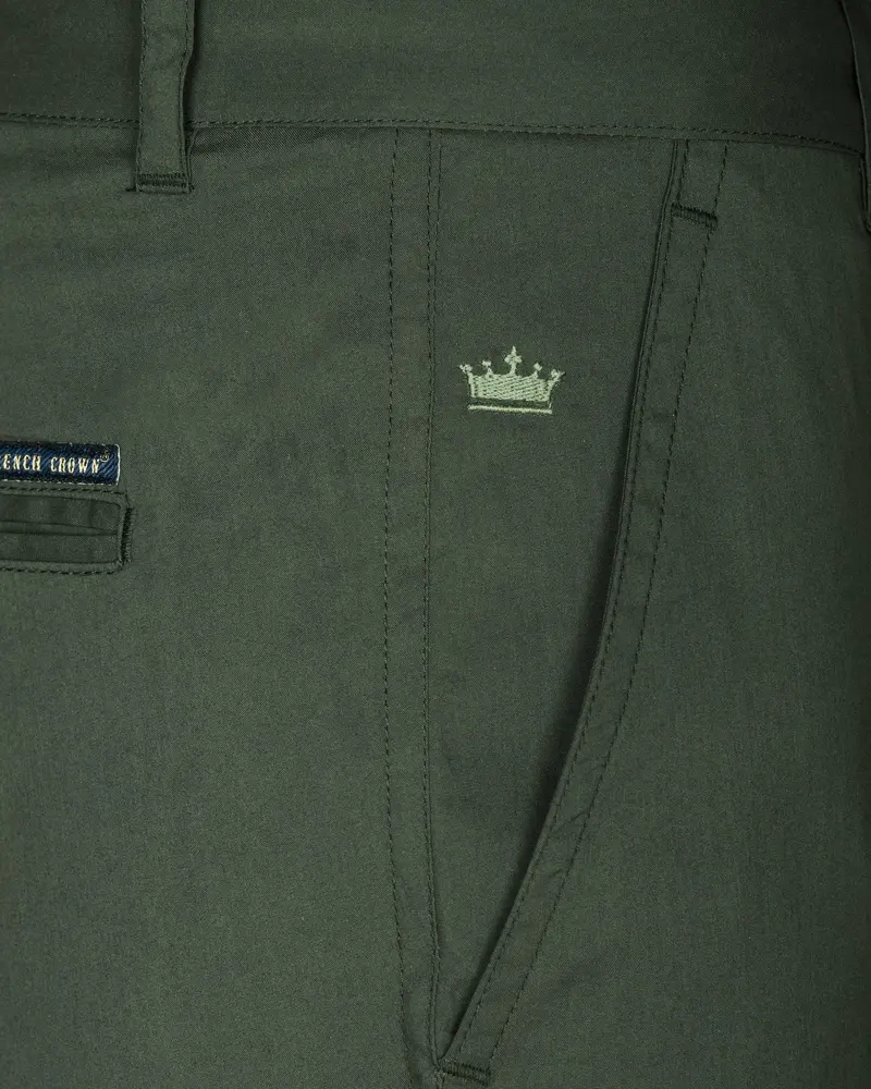 Olive Regular Fit Cotton Pant 5