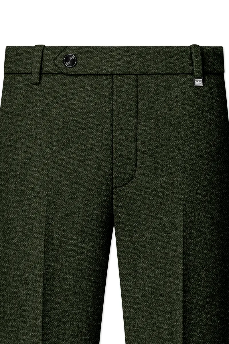 Olvoro-Rifle Green Textured Tweed Single Breasted Sports Suit 12