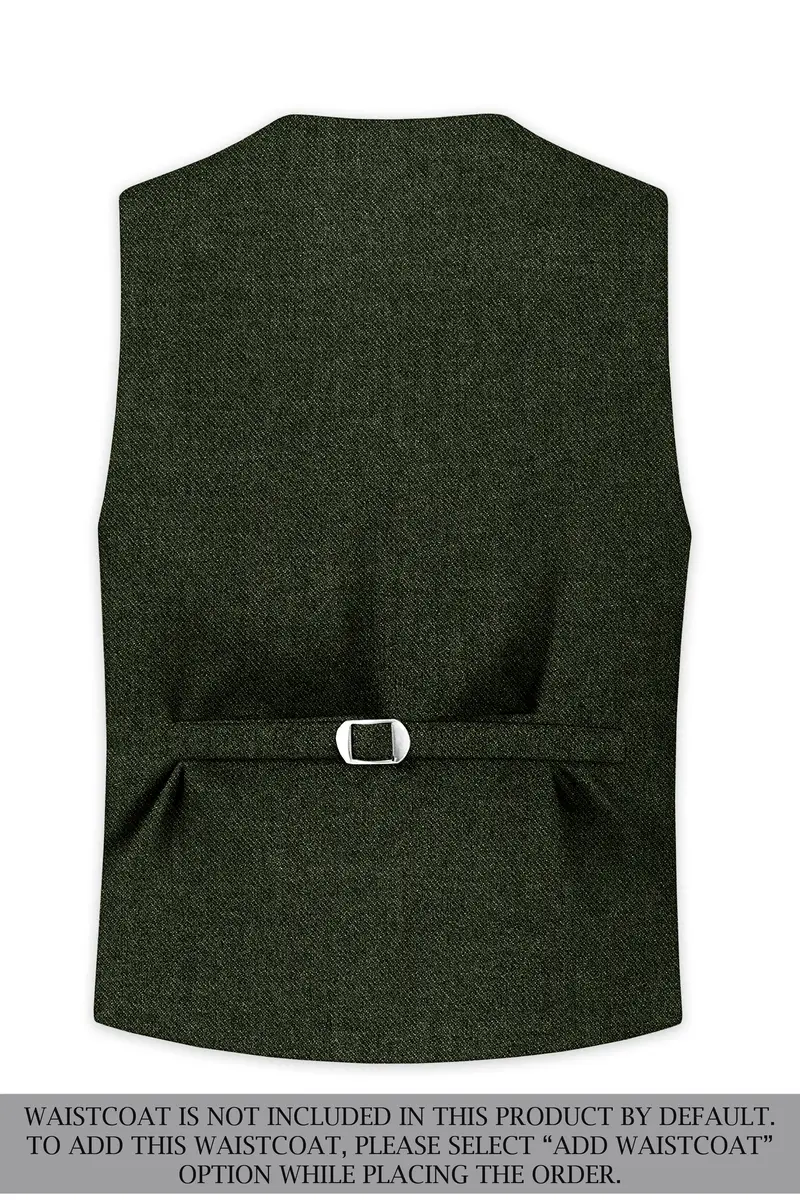 Olvoro-Rifle Green Textured Tweed Single Breasted Sports Suit 17
