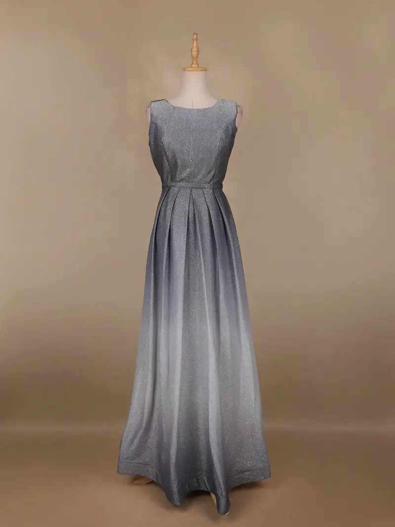Ombre Effect Shimmer Solid Party Wear Gown 1