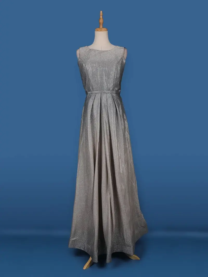 Ombre Effect Shimmer Solid Party Wear Gown 1
