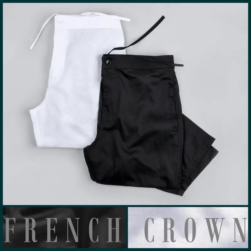 One White Linen And One Black Cotton Lounge Pants 1