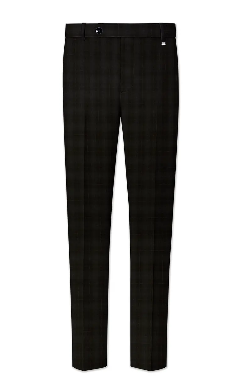 Onyx Black Subtle Plaid Woolrich Pant 2