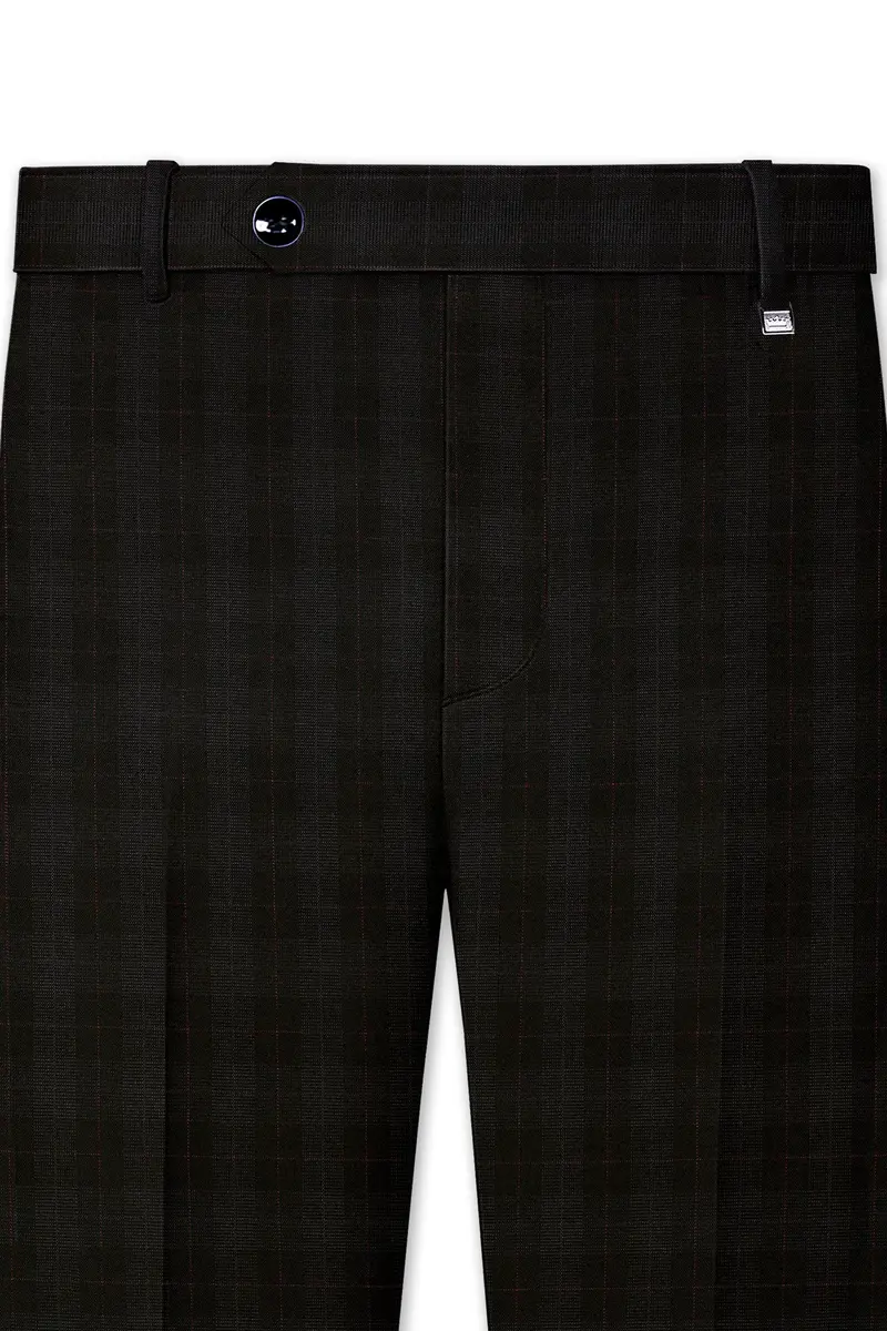 Onyx Black Subtle Plaid Woolrich Pant 4