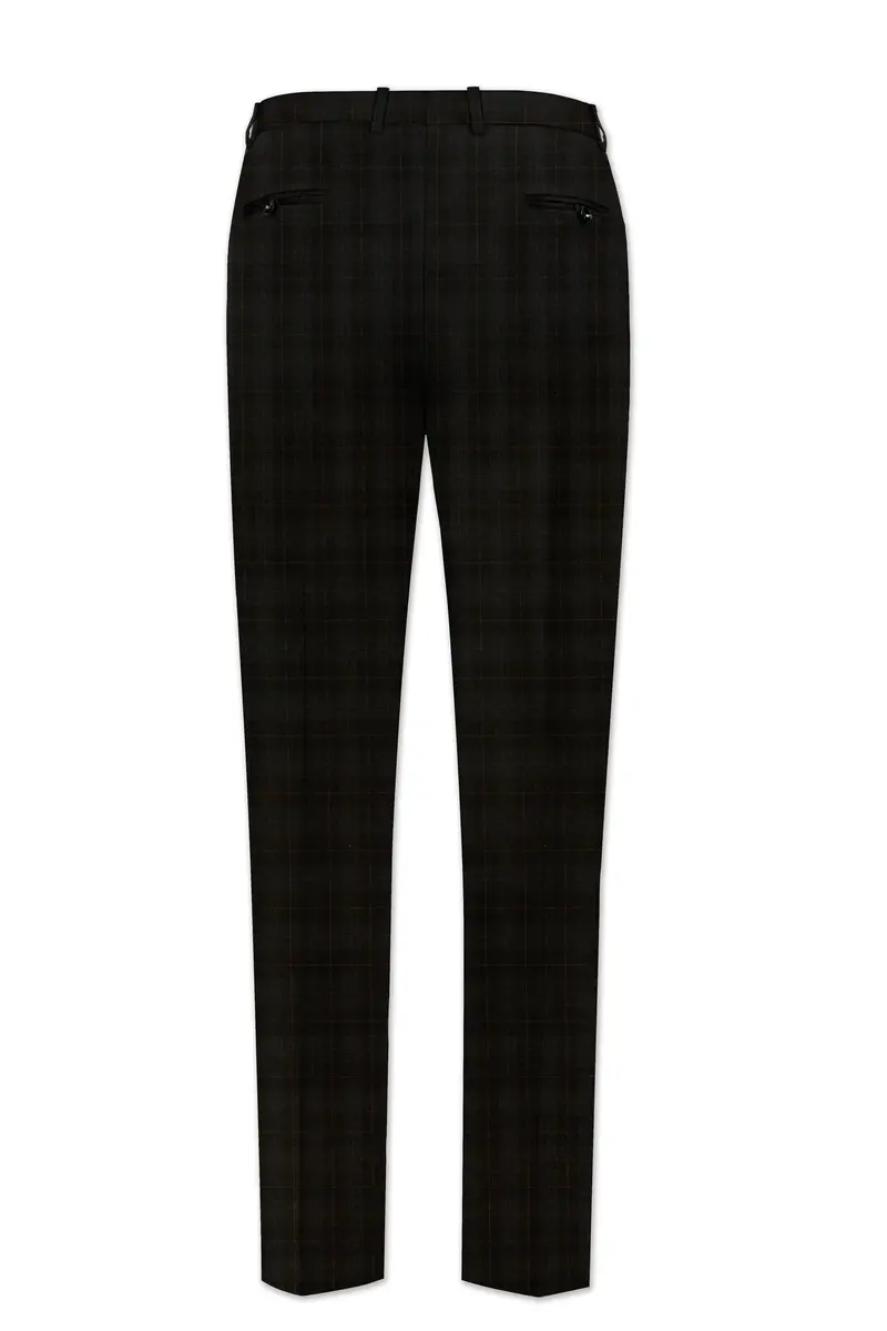 Onyx Black Subtle Plaid Woolrich Pant 5