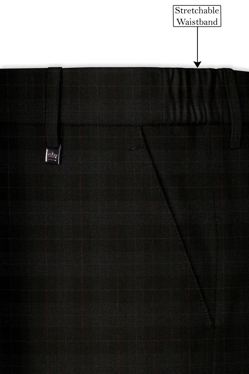 Onyx Black Subtle Plaid Woolrich Pant 6