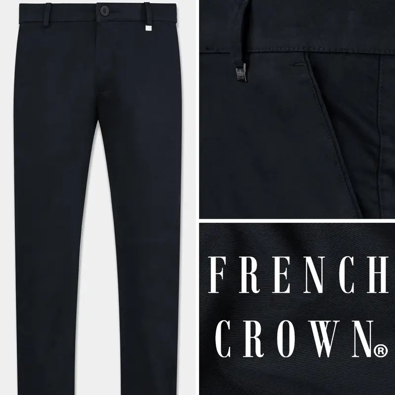 Onyx Blue Premium Cotton Chinos Pant 1