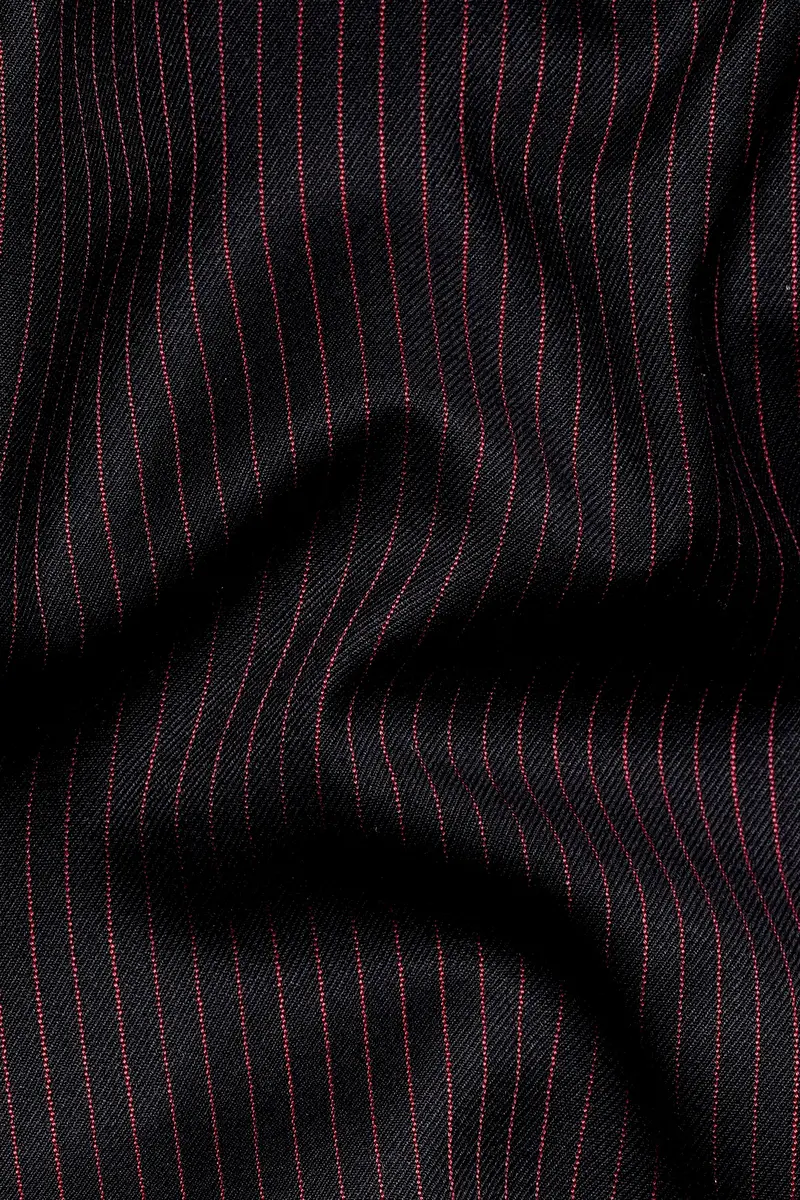 Onyx Maroon And Mandy Pink Striped Double Breasted Wool Rich Blazer 3