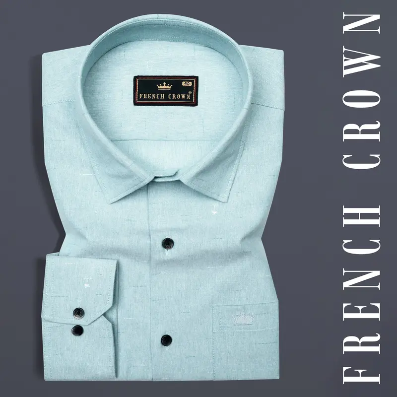 Opal Green Royal Oxford Designer Shirt 1