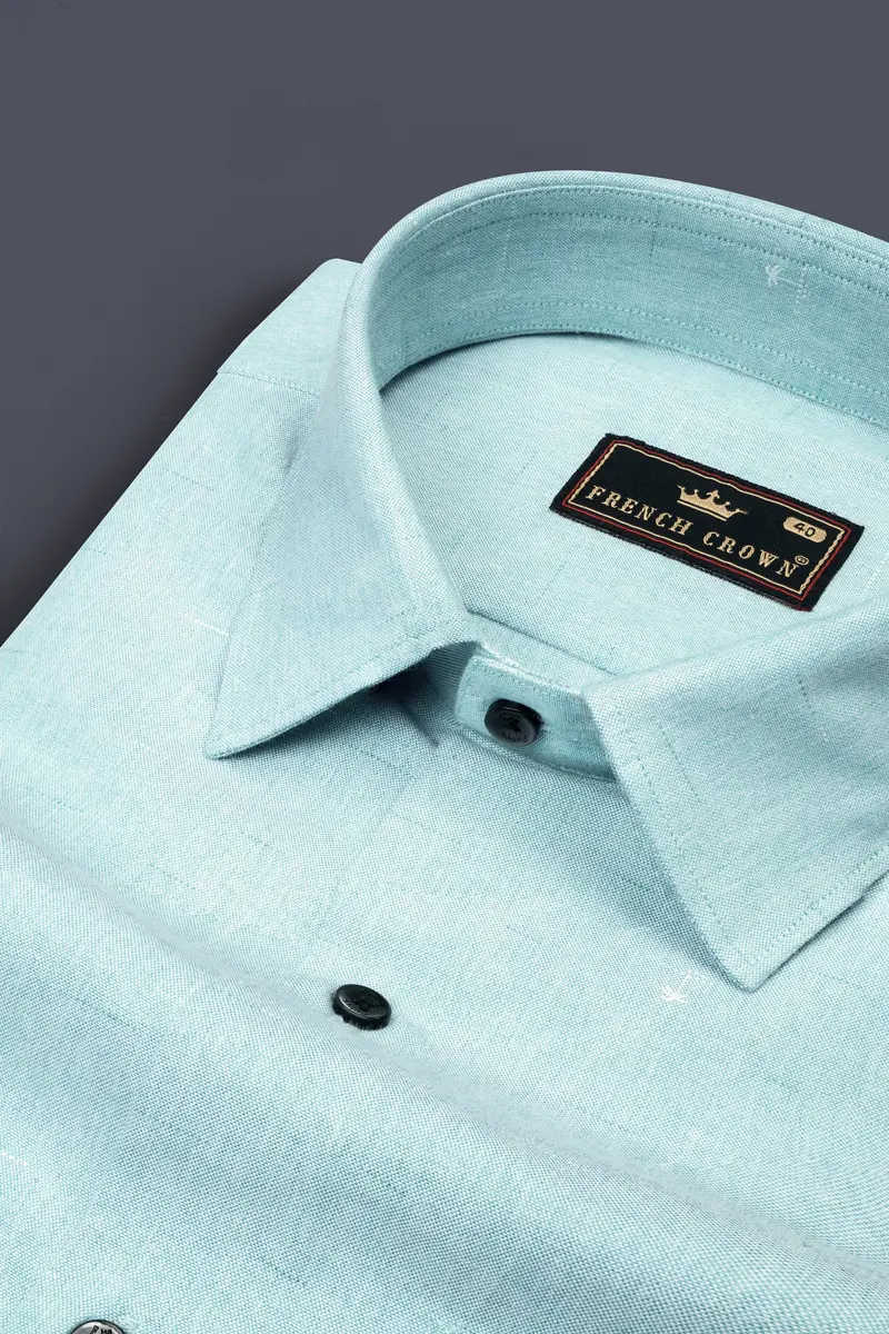 Opal Green Royal Oxford Designer Shirt 2