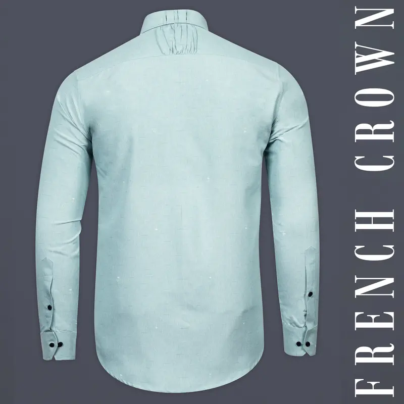 Opal Green Royal Oxford Designer Shirt 8