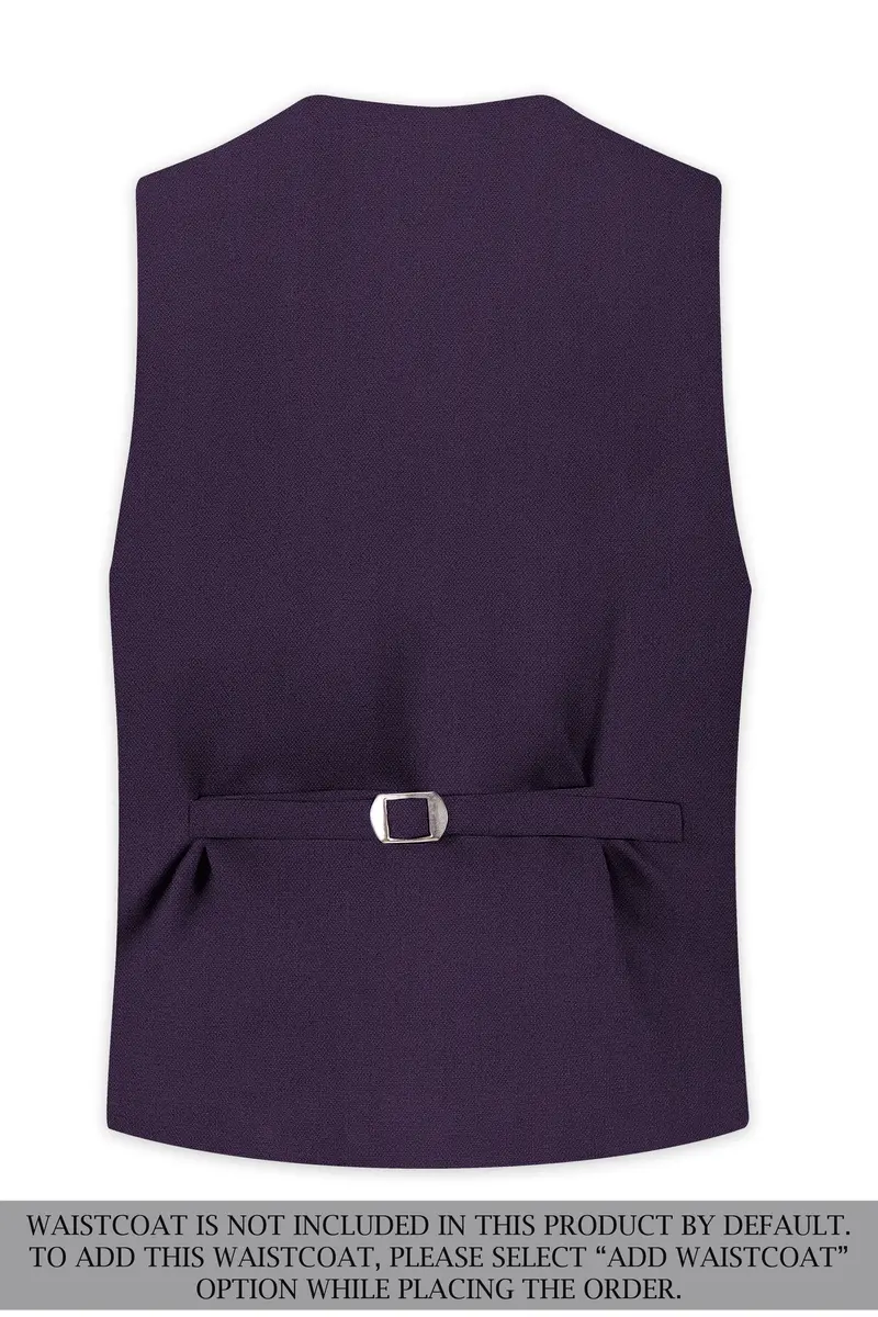 Opulent-Bastille Purple Diamond Textured Wool Rich Slight Stretch Double Breasted Suit 17