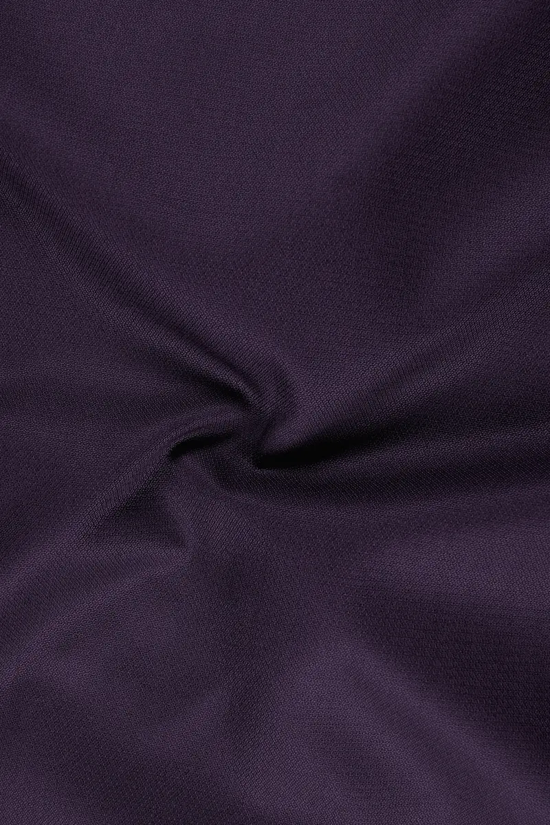 Opulent-Bastille Purple Diamond Textured Wool Rich Slight Stretch Waistcoat 3